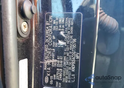 2016 Kia Sportage Lx z USA, uszkodzony, nr VIN KNDPB3AC0G7795796